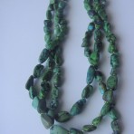 Green Turquoise Tri Strand Necklace