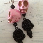 Skull Roses-Pink
